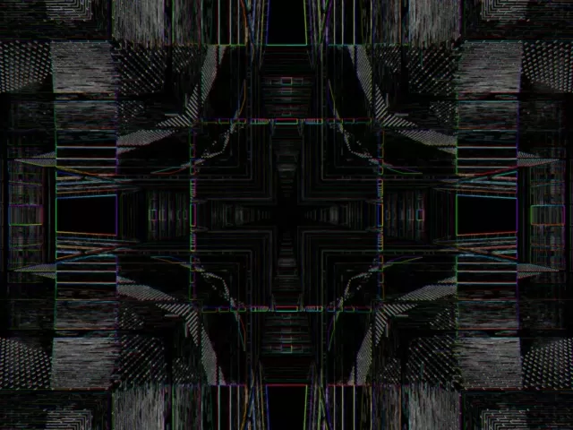 Tunnel Néon Kaléidoscope Miroir 4:3 Classic 60fps VJLoops Screensaver