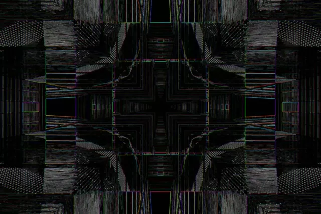 Neon Tunnel Kaleidoscope Mirror Grid | 3:2 Surface 60fps VJ Loop Screensaver