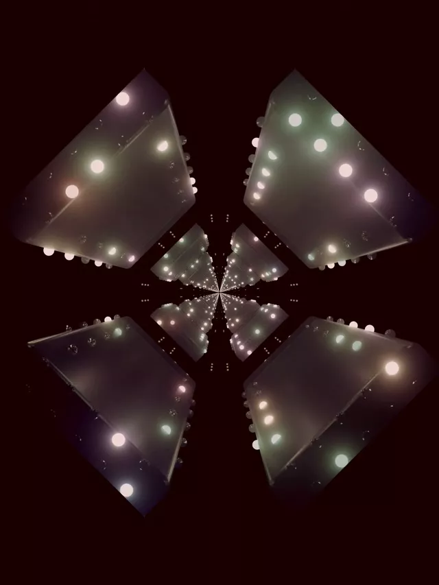 Tunel Neon Caleidoscop Oglindă VJLoops 3:4 iPad Portrait 60fps Screensaver