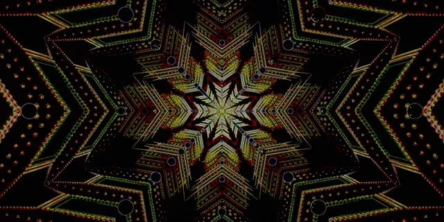 Terowongan Neon Kaleidoscope Screensaver 2:1 Univisium 60fps VJ Loop PC