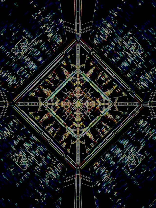 Neona Tuneļa Kaleidoskops Ekrānsaudzētājs 3:4 iPad Portrait 60fps VJ Loop