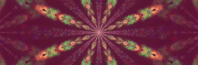 Neon Tunnel Kaleidoskop Kronblad Burst 3:1 Triple Wide 60fps Pauseskærm Vj Loop