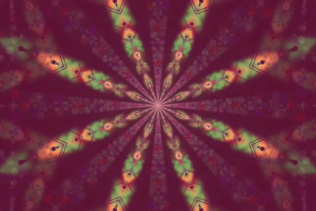 Neon Tunnel Kaleidoscope Burst VJLoops 3:2 Surface 60fps Screensaver