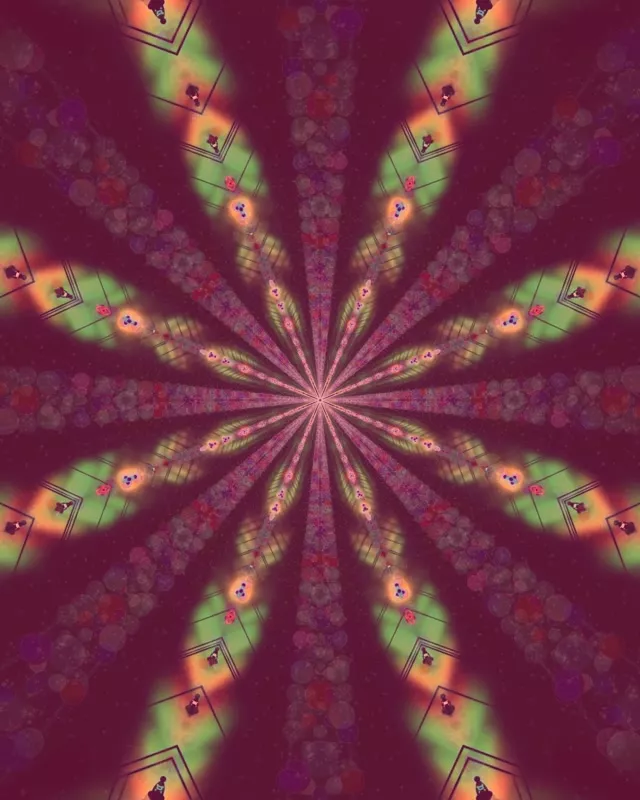 Vj loop Neon Tunnel Kaleidoscope Burst 4:5 Instagram 60fps Screensaver