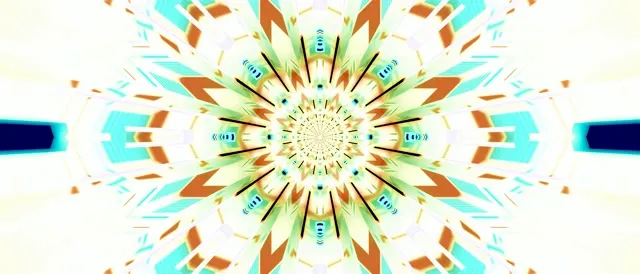 Vj loop Neon Tunnel Kaleidoscope Star Burst 21:9 Ultrawide 60fps Screensaver