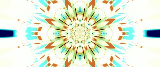 Neon Tunelis Kaleidoskopas Sprogimas VJ Loop 2.39:1 Cinemascope 60fps Ekrano Užsklanda