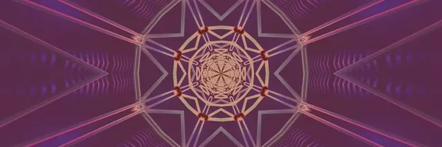 Neon Tunnel Kaleidoscoop Ster Burst 3:1 Triple Wide 60fps Screensaver Vj Loop