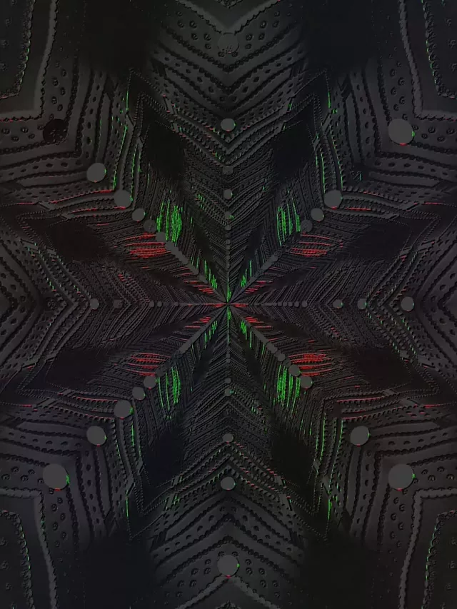 Neon Tunnel Kaleidoscope Star Burst | 3:4 iPad Portrait 60fps VJ Loop Screensaver