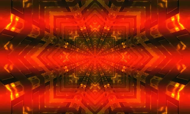 Neon Tunel Kaleidoskop Zvezda Eksplozija 5:3 Wide 60fps Čuvar Ekrana Vj Loop