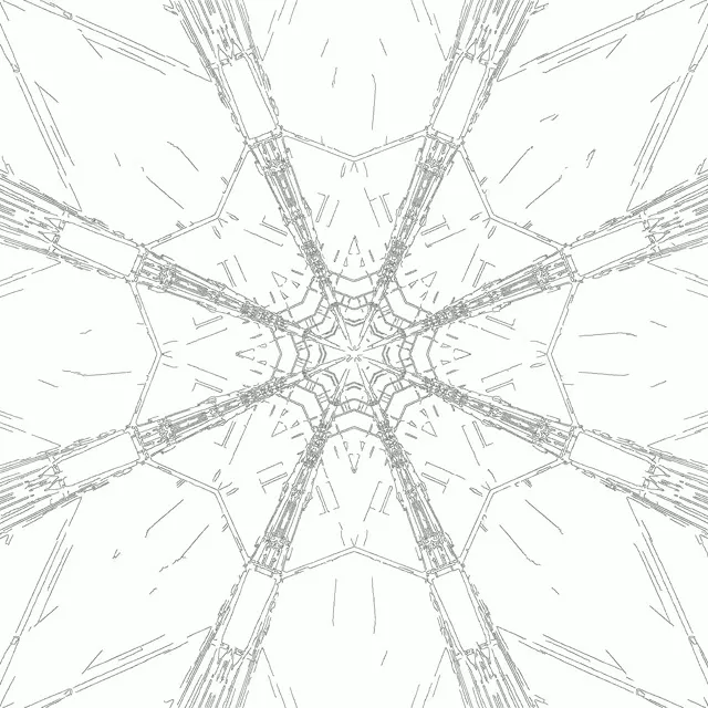 Neon Tunel Kaleidoskop Hvězda Výbuch VJLoops 1:1 Square 60fps Spořič obrazovky