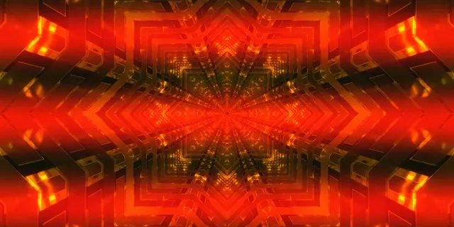 نفق النيون كاليدوسكوب Star Burst VJ Loop 2:1 Univisium 60fps Screensaver