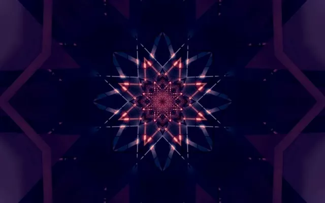 Neon Tunel Kaleidoskop Star Burst VJ Loop 60fps 16:10 MacBook Screensaver