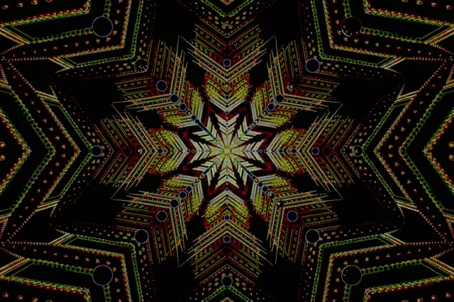 Neoon tunnel kaleidoskoop täht ekraanisäästja 3:2 Surface 60fps VJ Loop