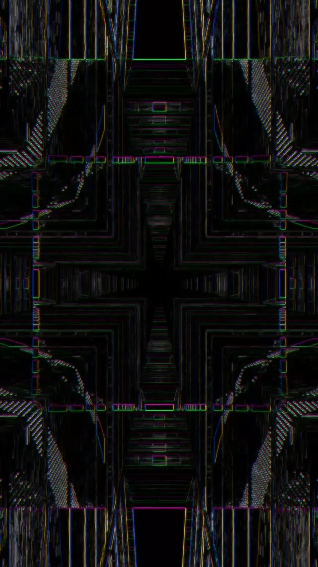 Neon Tunnel Kaleidoscope VJ Loop 9:16 Reels 60fps Screensaver