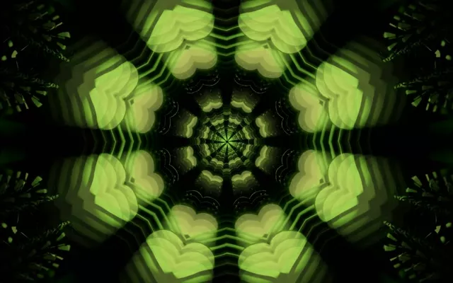 Neon Tunnel Kaleidoskoop Vortex | 16:10 MacBook 60fps Screensaver Loop