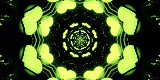 Neon Tunnel Kaleidoscope Vortex 2:1 Univisium 60fps VJLoops Screensaver