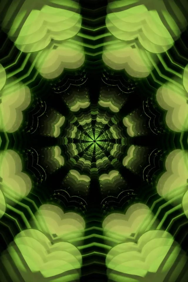Neon Tunnel Kaleidoscope Vortex | 2:3 Portrait 60fps Screensaver VJLoops