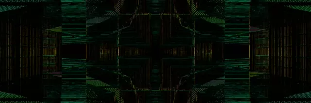 Neon Tunnel Kaleidoscope Vortex 3:1 Triple Wide 60fps Screensaver Loop