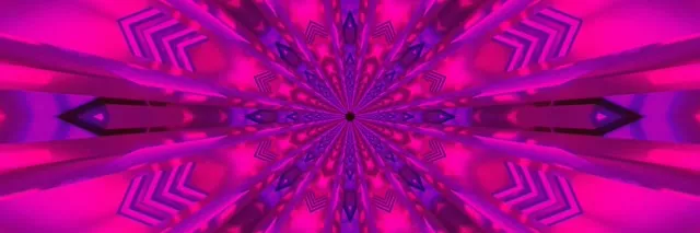 Neon Tunnel Kaleidoscope Vortex | 3:1 Triple Wide 60fps VJ Loop Screensaver