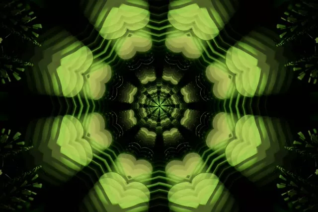 Tuneli Neon Kaleidoscope Vortex 3:2 Surface 60fps Screensaver Loop