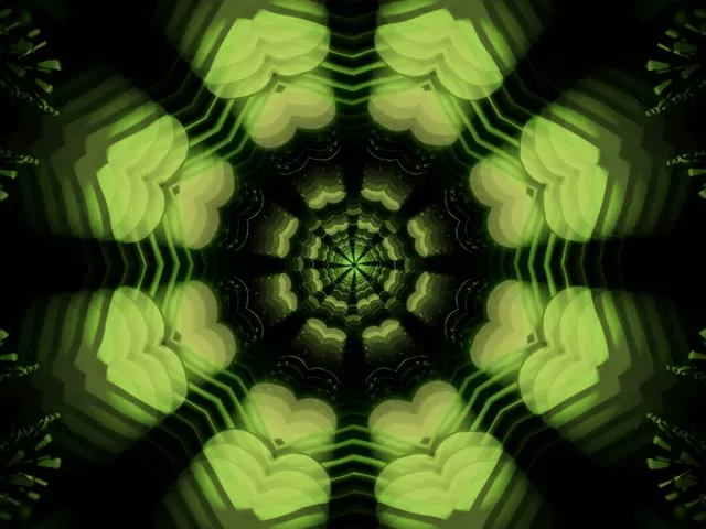 Neon Tunnel Kaleidoscope Vortex 4:3 Classic 60fps Screensaver Loop