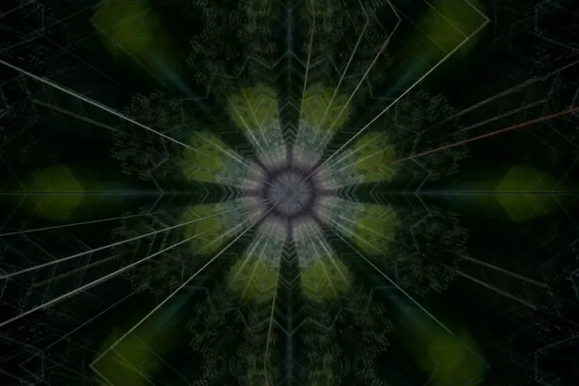 Neon Tunnel Kaleidoscope Vortex 60fps 3:2 Screensaver Loop