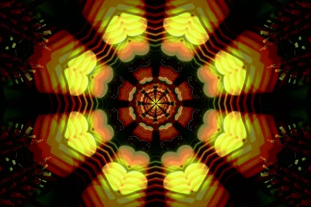 Neon Tunnel Kaleidoscope Vortex 60fps Screensaver 3:2 Surface Vj Loop