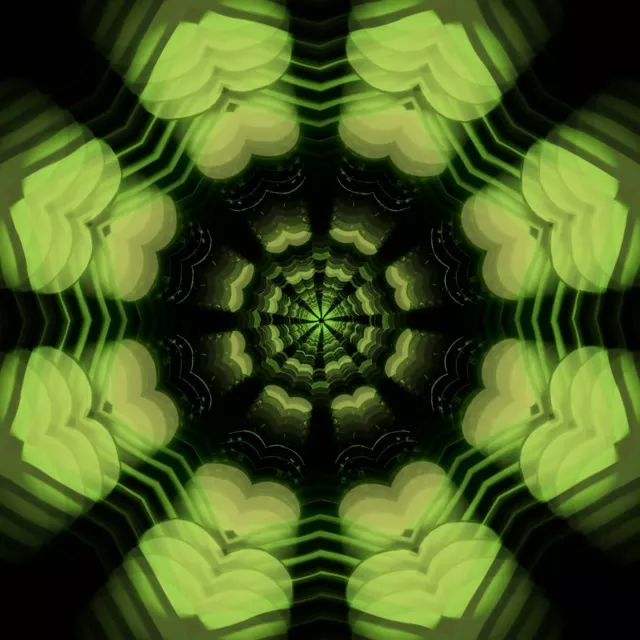 Neon Tunnel Kaleidoscope Vortex Loop 1:1 Square 60fps Screensaver