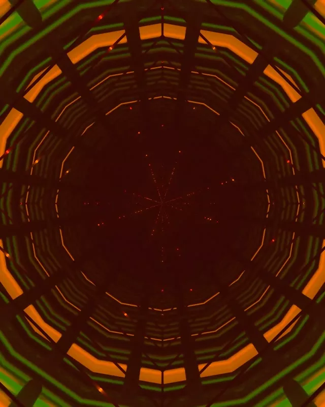 Neon Tunel Kaleidoskopo Zurrunbilo VJLoops 4:5 Instagram 60fps Pantaila-babeslea