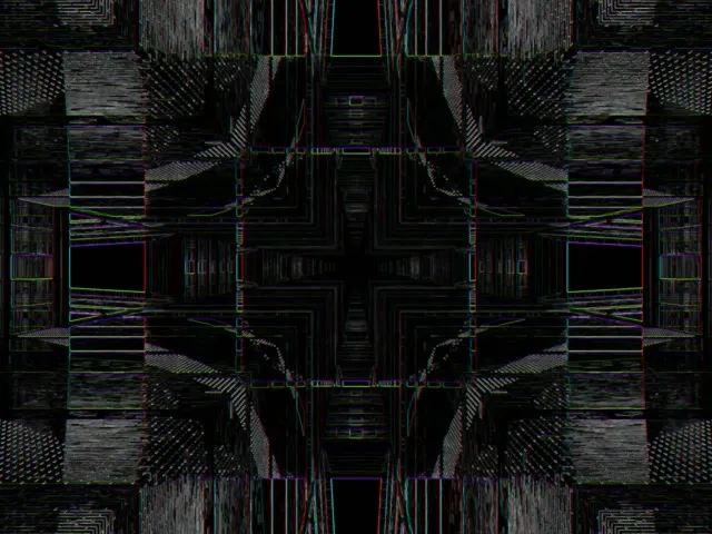 Neon Tunnel Kaleidoscope Grid 4:3 Classic 60fps VJ Loop Screensaver