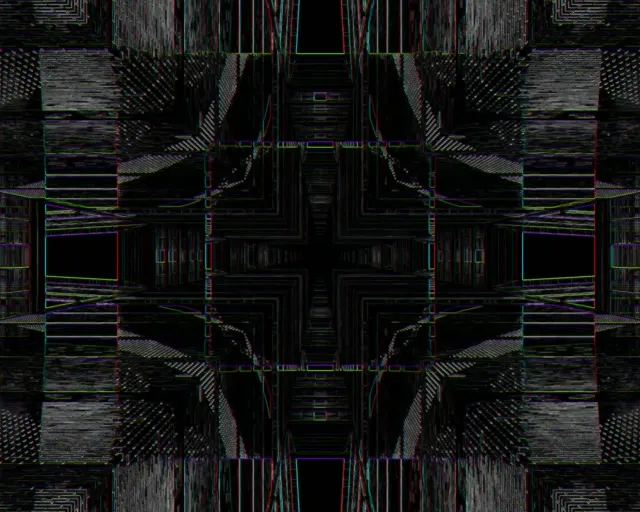 Neon Tunnel Symmetrical Grid Vortex 5:4 Industrial 60fps VJ Loop Screensaver