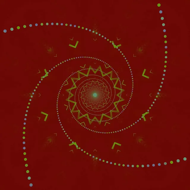 تونل نئون ماندالا ستاره گردباد VJ Loop 1:1 Square 60fps Screensaver