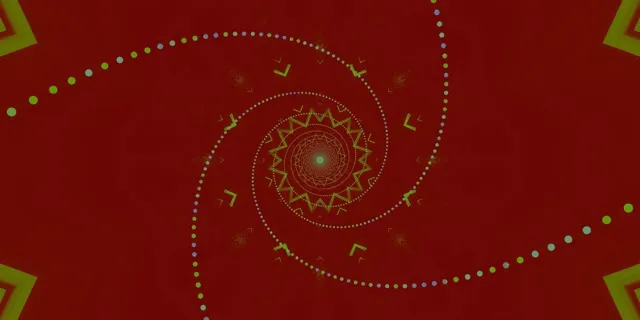 Neon Tunnel Kaleidoscope Star Burst VJ Loop 2:1 Univisium 60fps Screensaver