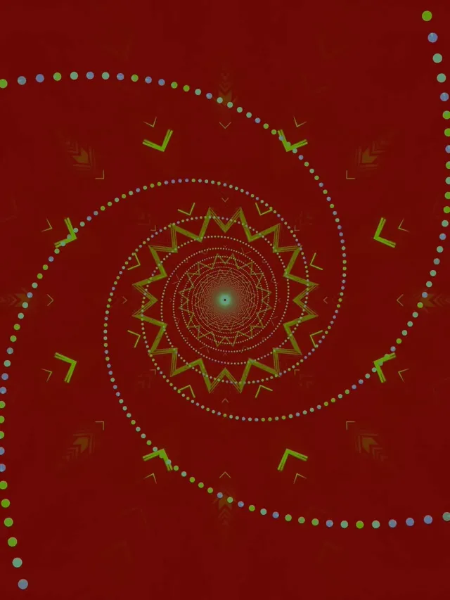 Tunel Neon Mandala Stea Vortex 3:4 iPad Portrait 60fps Screensaver VJLoops