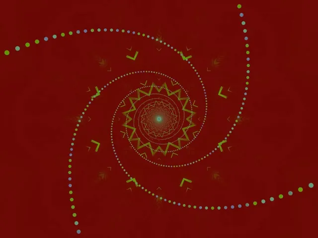 Неонска тунела фрактал звезда мандала 4:3 Classic 60fps Screensaver VJ Loop