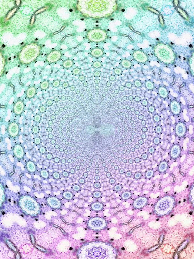 Túnel de Neó Caleidoscopi Mandala Fractal Protector de Pantalla Vj Loop 3:4 iPad Vertical 60fps