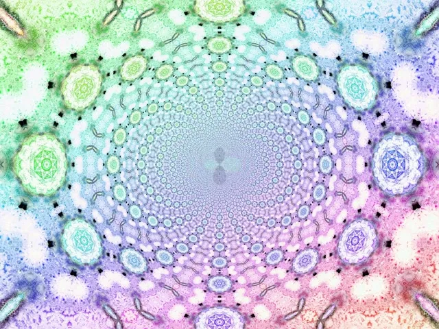 Neon Tunel Mandala Kaleidoskopoa Vj Loop 4:3 Klasikoa 60fps Pantaila-babeslea