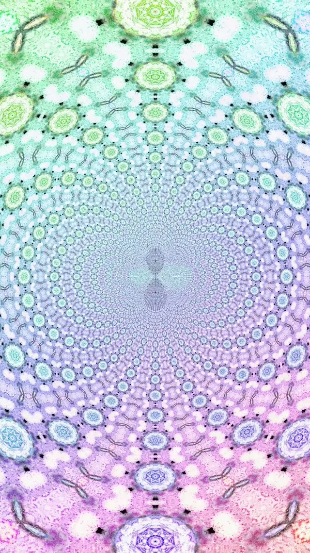 Neon Tunnel Mandala Spiral 9:16 Reels 60fps Screensaver Vj Loop