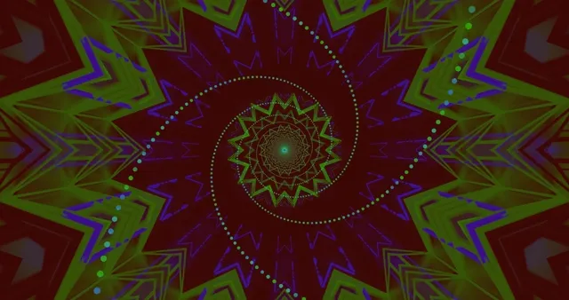 Neon Tunnel Mandala Schermbeveiliging 4K UHD 60fps VJ Loop