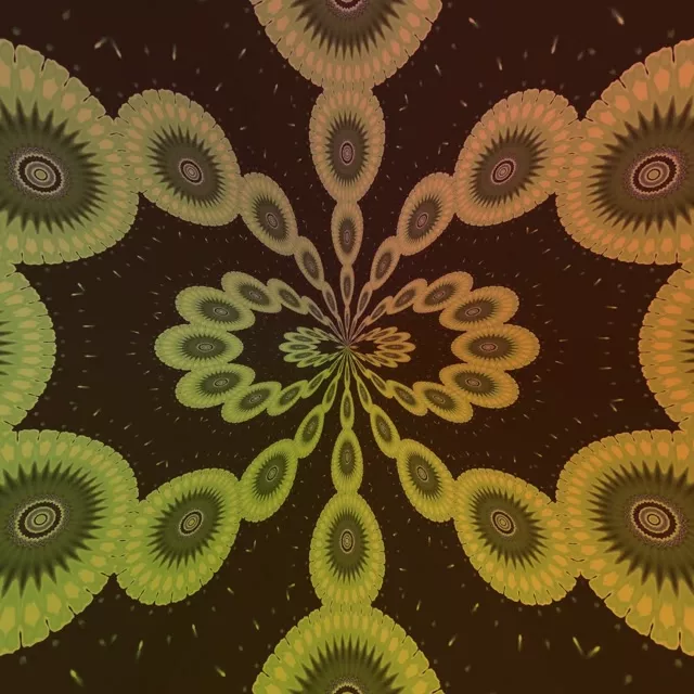 Fractal Kaleidoscope Neon Tunnel VJ Loop 1:1 Square 60fps Screensaver