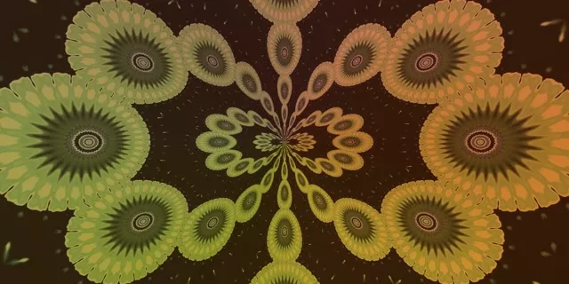 Fractal Kaleidoscope Neon Tunnel VJ Loop 2:1 Univisium 60fps Screensaver