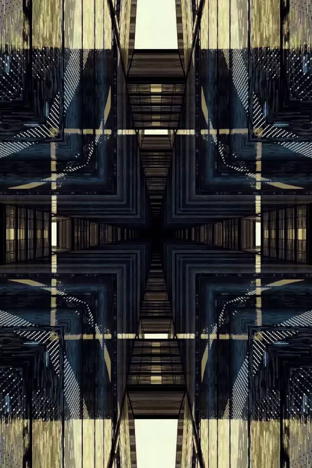 नियॉन टनल मिरर्ड आर्किटेक्चर VJLoops 2:3 फोटो पोर्ट्रेट 60fps स्क्रीनसेवर