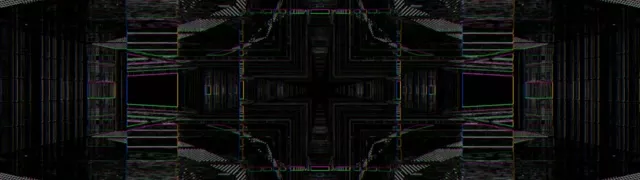 Neon Tunnel Mirrored Geometric Grid VJ Loop 32:9 Ultrawide 60fps Screensaver