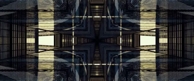 Terowong Neon Grid Bercermin 2.39:1 Cinemascope 60fps Penyelamat Skrin VJLoops