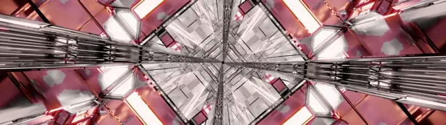 Neon Tunnel Gespiegeld Staal Diamant 32:9 Super Ultrawide 60fps Schermbeveiliging VJLoops