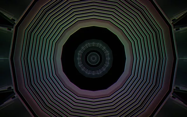 Octagonal Neon Tunnel Vortex Loop 16:10 MacBook 60fps Screensaver