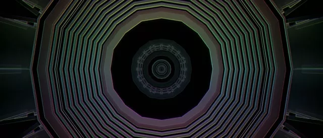 Hypnotic Octagonal Neon Tunnel VJ Loop 21:9 Ultrawide 60fps Screensaver