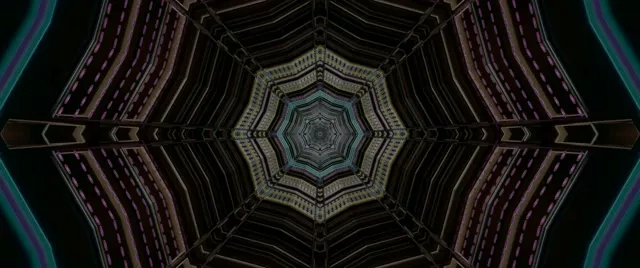 Neon Tunel Oktagon Tamni Čuvar Ekrana 60fps 2.39:1 VJLoops