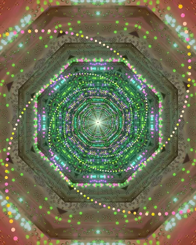 Hầm Neon Bát Giác Xanh Hồng Màn Hình Chờ PC 60fps 4:5 Instagram Vj Loop