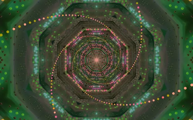 Неон Тунел Октагон Зелено Розово VJLoops 60fps 16:10 macbook Чувар на екран